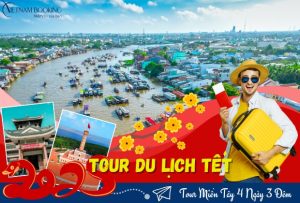 Tour miền Tây 4N3Đ Mỹ Tho Bến Tre Châu Đốc Cần Thơ Cà Mau